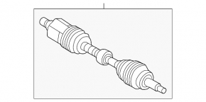 Drive axle shaft front right Hyundai Santa FE Sport 13-16 pre-rest 2.0T FWD