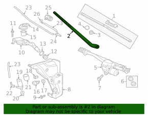 Right wiper arm Audi A6 C7 12-18