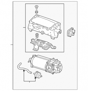 Air suspension compressor for Audi A8 19-25