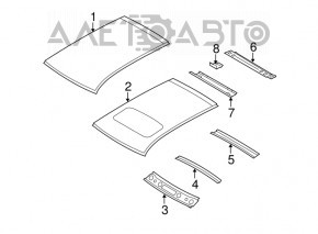 Metal roof Jeep Patriot 11-17 without hatch, butt, sawed off