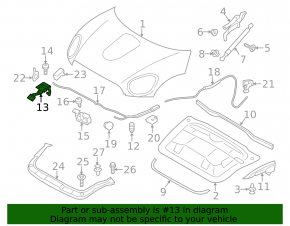 Mini Cooper Countryman R60 10-16 Hood Lock Hook
