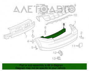 Rear bumper reinforcement Jeep Compass 11-16