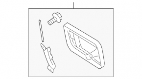 Fuel filler door assembly with housing for Subaru Outback 10-14