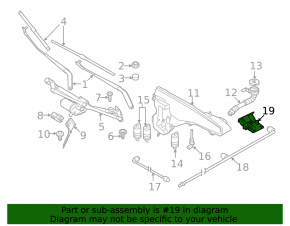 Left windshield washer nozzle for BMW X5 E70 07-10