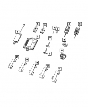 Key Jeep Compass 17-24 smart 4 buttons