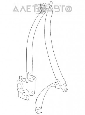 Toyota Prius 2009 Driver's Seat Belt Gray