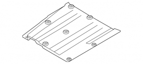 Left underbody protection Nissan Altima 19-24 front