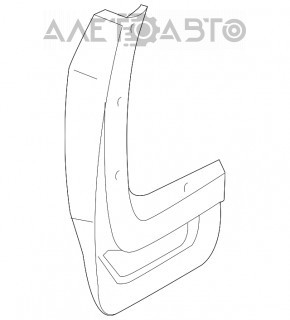 Mudguard rear right Toyota Highlander 14-19