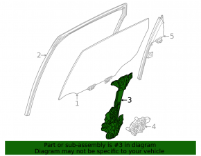 Window lift mechanism rear left Nissan Murano 25-26