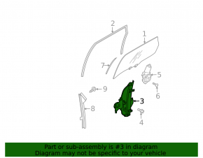 Window lifter with motor rear left Nissan Murano z50 03-08