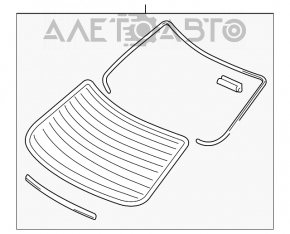 Rear window for Suzuki Kizashi 10-15