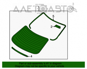 Rear window for Suzuki Kizashi 10-15
