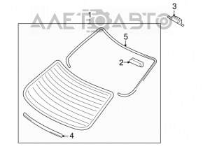 Rear window for Suzuki Kizashi 10-15