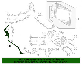 Air conditioner tube heater-condenser first Lexus GX470 03-09