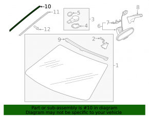Windshield molding right Audi A3 8V 15-20 4d, 5d