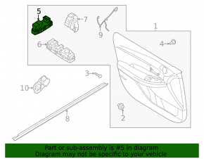 Front right window lift control for Kia K5 21-24 auto