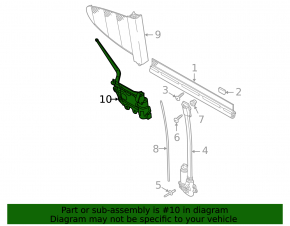 Rear left door curtain mechanism Porsche Panamera 10-16 small