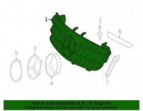 Radiator grill grill Mercedes X164 GL