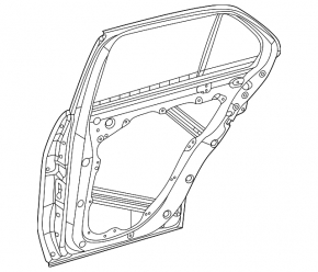 Bare rear left door Mercedes W167 GLE 350 450 20-23
