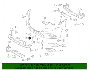 Plug towing hook front bumper Mazda 3 14-16 BM dorest