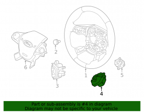 Lower right steering wheel controls for Ford C-Max MK2 13-18