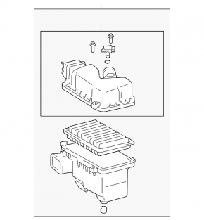 Lexus RX400h 06-06 air filter housing lower part