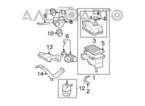 Lexus RX400h 06-06 air filter housing lower part