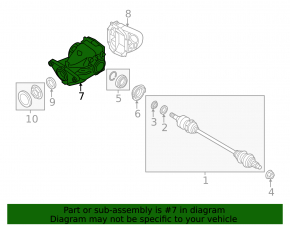 Rear differential gearbox BMW X5 E70 07-13 3.0 90k