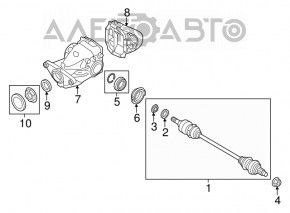 Rear differential gearbox BMW X5 E70 07-13 3.0 90k