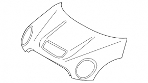 Mini Cooper S Clubman R55 07-14 bare hood with air duct