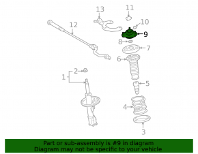 Front left shock absorber support for Toyota Prius 2009-2010