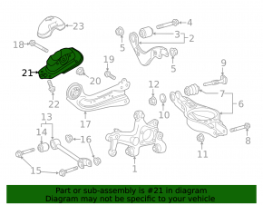 Trailing arm bracket rear left Lexus ES300h ES350 19- FWD
