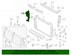 Radiator deflector right Audi Q7 16-19 2.0T