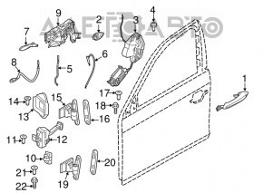 Front left door lock BMW 5 F10 09-16 with closer