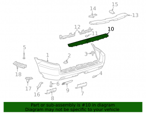 Lexus GX470 trunk opening trim, gray, 03-09