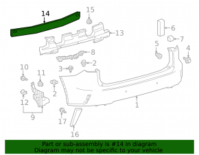 Rear Bumper Reinforcement Lexus RX350L RX450hL 18-22 long