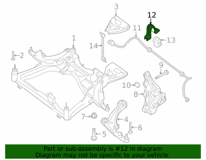 Rear stabilizer mounting bracket left Nissan Maxima A36 16-23