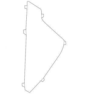 Dashboard side trim left Toyota Avalon 13-18 black