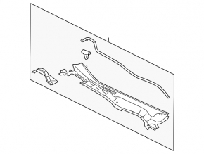 Plastic windshield wiper grille for Lexus IS 14-20