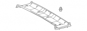 Black center headliner for Toyota Venza 21-22, for panoramic windows, scratches