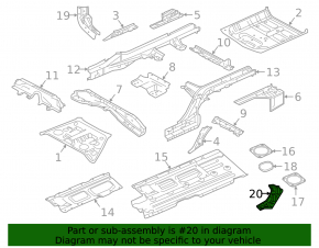 Rear right protection Infiniti QX50 19-20