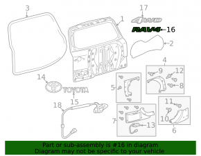 Emblem inscription "RAV4" trunk door Toyota Rav4 13-18