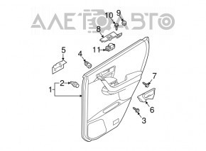Rear left window lift control Nissan Murano z50 03-08