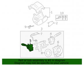 Left steering column switch for Lexus ES300 ES330