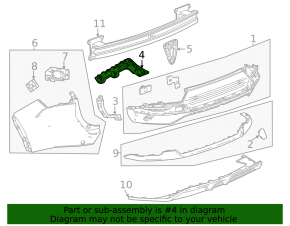 Rear bumper mount, left outer, Chevrolet Equinox EV 24-26