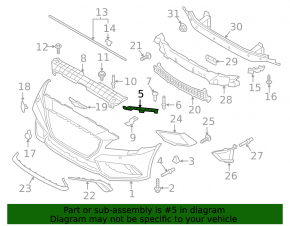 Front bumper bracket left Genesis G80 18-20 sport