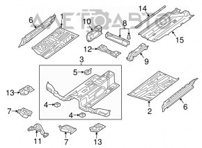 Front right underbody protection Audi Q3 8U 15-18