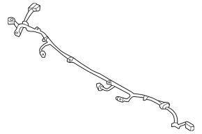 Rear bumper wiring Hyundai Santa FE Sport 17-18 rest without parking sensors, without BSM