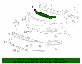 Absorber front bumper Chevrolet Cruze 15-16 rest
