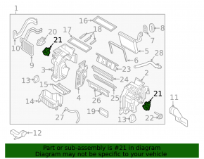 Actuator motor heater drive ventilation Kia Optima 11-15